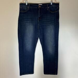 Molly & Isadora Plus Size 22 Dark Wash Skinny Jeans Stretch Denim